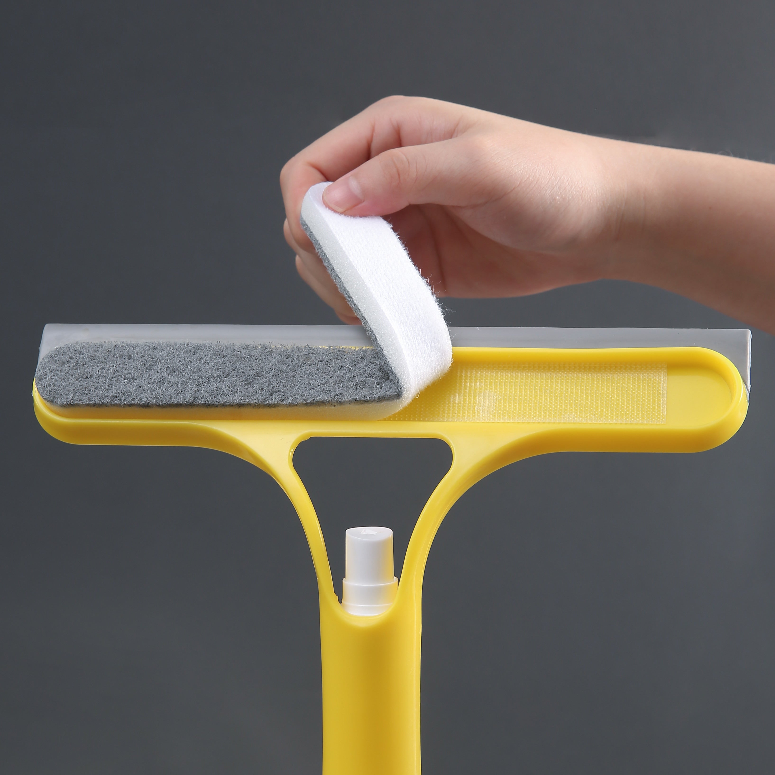 3-in-1 Spray Window Squeegee, Multifunctional Glass Wiper with Spray Bottle, Window Mirror Cleaning Tool