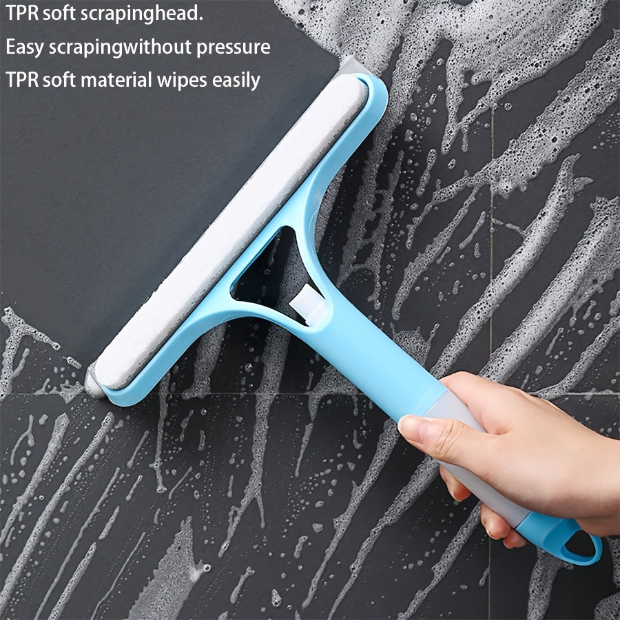 3-in-1 Spray Window Squeegee, Multifunctional Glass Wiper with Spray Bottle, Window Mirror Cleaning Tool