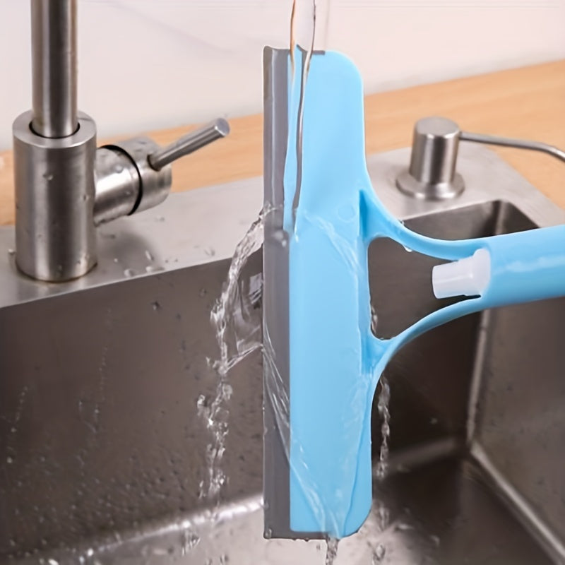 3-in-1 Spray Window Squeegee, Multifunctional Glass Wiper with Spray Bottle, Window Mirror Cleaning Tool