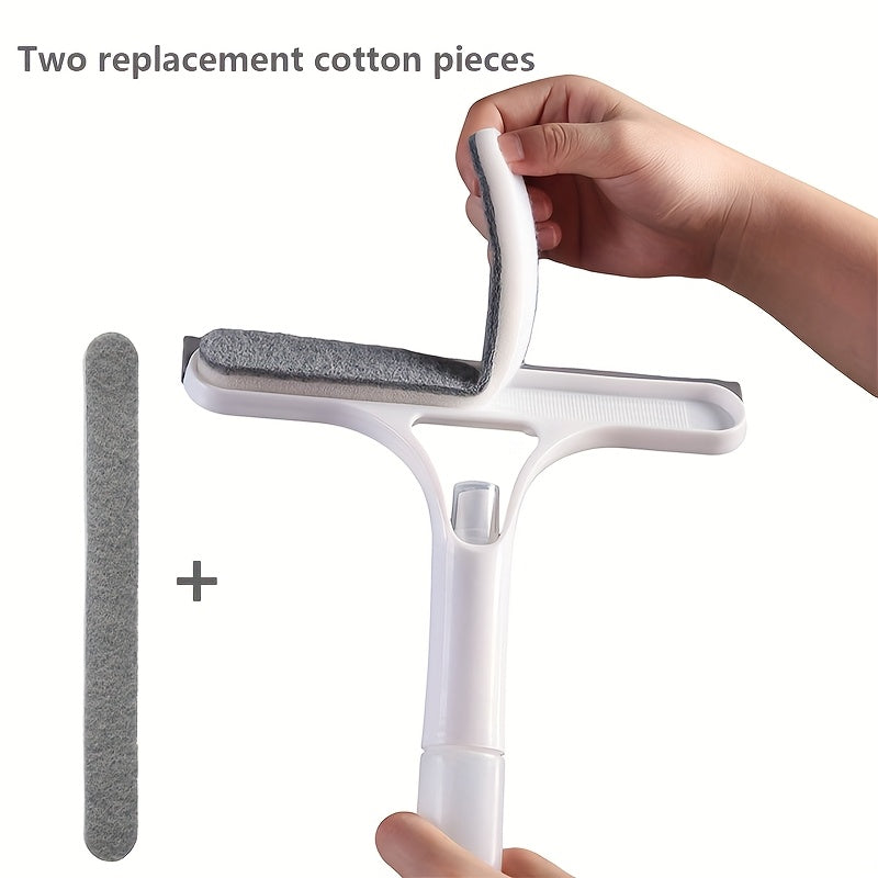3-in-1 Spray Window Squeegee, Multifunctional Glass Wiper with Spray Bottle, Window Mirror Cleaning Tool