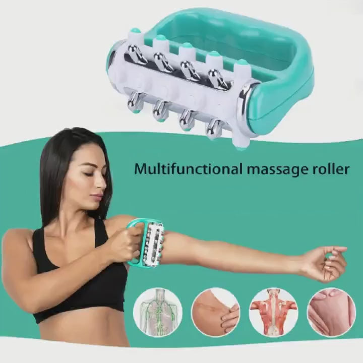 Handheld MyoRelease Massage Roller, Multi-Point Manual Muscle Massager, Portable Lymphatic Drainage Tool for Arms, Legs, Thighs, Body Cellulite & Muscle Relief